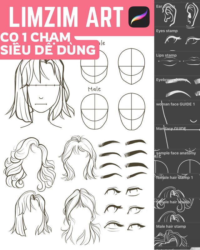 Bộ cọ vẽ chân dung Portrait (LimzimArt)