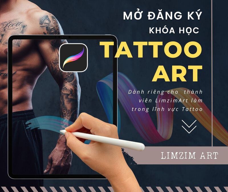 KHÓA HỌC VẼ TATTOO TRÊN IPAD