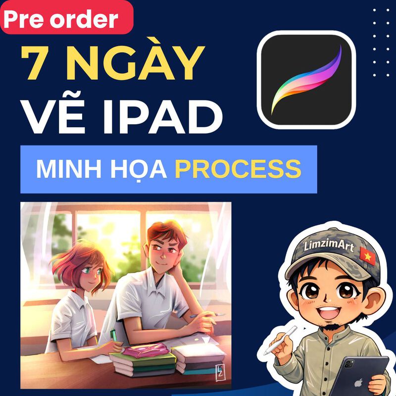 7 NGÀY VẼ IPAD - VẼ MINH HỌA  ĐƯƠNG ĐẠI 