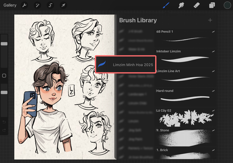 (PROCREATE) BỘ CỌ VẼ MINH HỌA CƠ BẢN LIMZIMART 