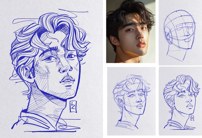 7 NGÀY VẼ IPAD - VẼ KÝ HỌA CHÂN DUNG - DIGITAL PORTRAIT PROCREATE 2