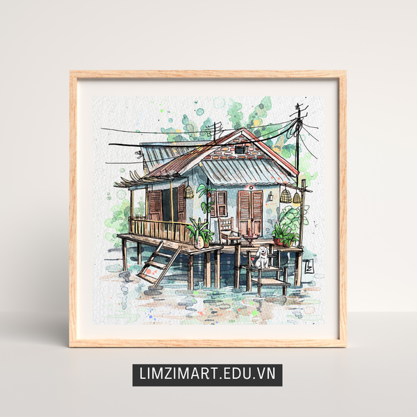 Tranh màu nước Watercolor LimzimArt
